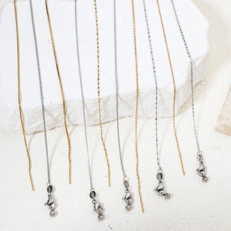 304 Stainless Steel Adjustable Slider/ Slide Bolo Necklace For DIY Jewelry Making With Silicone Core Bead 44cm(17 3/8") long
