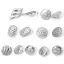 Image de 1 Paire Boucles d'Oreilles Puces en 304 Acier Inoxydable Argent Mat Géométrique avec Embouts