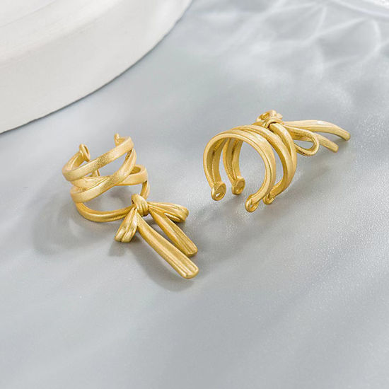 Picture of Y2K Ear Cuffs Clip Wrap Earrings Multicolor Ribbon Bowknot