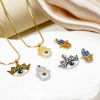 Picture of 304 Stainless Steel Charms Hamsa Symbol Hand Eye With Jump Ring