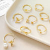 Picture of Eco-friendly Brass Ins Style Open Semi Mount Ring For DIY Pearl Setting Bee Animal Round Multicolor