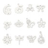 Picture of Eco-friendly 201 Stainless Steel Simple Charms Silver Tone Daisy Flower Smooth Blank
