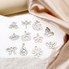 Picture of Eco-friendly 201 Stainless Steel Simple Charms Silver Tone Daisy Flower Smooth Blank