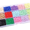 Picture of 10 Grams (Approx 20 PCs/Gram) Acrylic Farfalle Seed Beads Peanut Multicolor Opaque About 6mm x 4mm