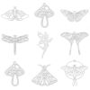 Picture of Iron Based Alloy Filigree Stamping Pendants Multicolor Butterfly Animal Mushroom Hollow