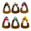 Immagine di 2 Pz Legno & Resina Resina Effetto Legno Ciondoli Pendenti Multicolore Goccia Chips di Ghiaia 4.5cm x 3cm
