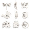 Picture of 304 Stainless Steel Cut Out Charms Silver Tone Double-sided Polishing