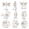 Picture of 304 Stainless Steel Cut Out Charms Silver Tone Double-sided Polishing