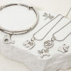 Picture of 304 Stainless Steel Cut Out Charms Silver Tone Double-sided Polishing