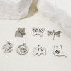 Picture of 304 Stainless Steel Cut Out Charms Silver Tone Double-sided Polishing
