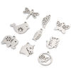 Picture of 304 Stainless Steel Cut Out Charms Silver Tone Double-sided Polishing