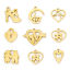 Picture of Vacuum Plating 304 Stainless Steel Charms 18K Gold Plated Double-sided Polishing