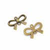 Bild von 50 Stück Zinklegierung Kleidung Steckverbinder Charms Anhänger Bunt Schleife Hohl, 22mm x 15mm