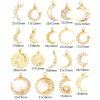 Picture of Eco-friendly Brass Galaxy Charms 18K Real Gold Plated Half Moon Clear Cubic Zirconia