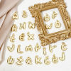 Bild von 1 Stück Umweltfreundlich Messing Charms 18K Echtgold plattiert Buchstabe 3D