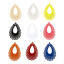 Picture of Iron Based Alloy Filigree Stamping Pendants Multicolor Drop Filigree Painted 4.2cm x 2.8cm