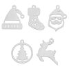 Picture of Vacuum Plating 201 Stainless Steel Simple Charms Multicolor Circle Ring Christmas Tree Hollow