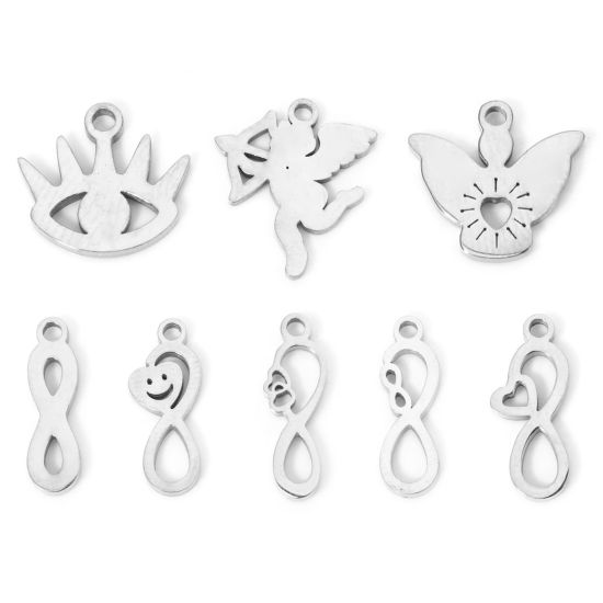 Picture of 304 Stainless Steel Charms Silver Tone