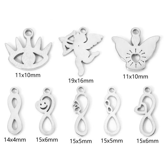 Picture of 304 Stainless Steel Charms Silver Tone