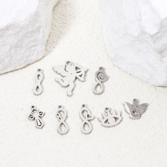 Picture of 304 Stainless Steel Charms Silver Tone