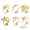 Picture of Vacuum Plating 304 Stainless Steel Open Adjustable Rings 18K Gold Plated 17.7mm(US Size 7.5)