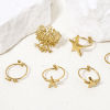 Picture of Vacuum Plating 304 Stainless Steel Open Adjustable Rings 18K Gold Plated 17.7mm(US Size 7.5)