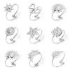 Picture of 304 Stainless Steel Open Adjustable Rings Silver Tone 17.7mm(US Size 7.5)