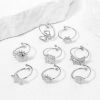 Picture of 304 Stainless Steel Open Adjustable Rings Silver Tone 17.7mm(US Size 7.5)