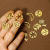 Picture of Vacuum Plating 304 Stainless Steel Stylish Charms Gold Plated Flower Leaves Hollow