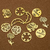 Picture of Vacuum Plating 304 Stainless Steel Stylish Charms Gold Plated Flower Leaves Hollow