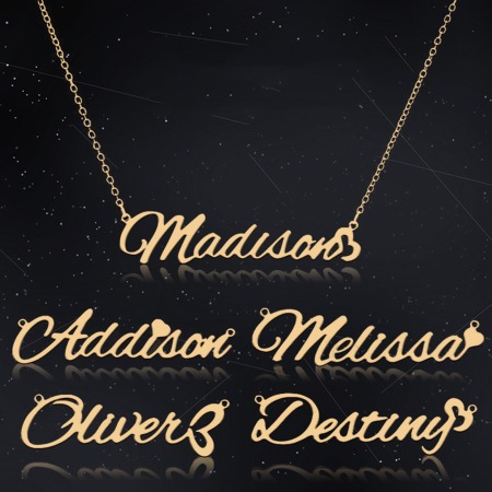 304 Stainless Steel Customized Name Personalized Letter Connector Charm Pendant