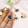 Picture of 1 Piece Brass Galaxy Charms Real Gold Plated Multicolor With Glass Cabochons