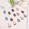 Bild von 1 Stück 304 Edelstahl Charms Tropfen mit Zirkon 13mm x 8mm