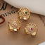 Picture of Hypoallergenic Stylish Retro 18K Gold Plated Brass & Cubic Zirconia Open Halloween Spider Animal Halloween Cobweb Hollow Rings For Women Party