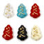 Imagen de 100 Unidades Acrílico Retro Cuentas Para Hacer Joyas De Bricolaje Multicolor Árbol de Navidad Estrella 17mm x 12mm, Agujero: Aprox 1.4mm