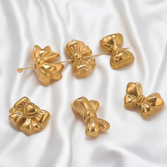 Immagine di 5 Pz 304 Acciaio Inossidabile Ciondoli Cravatta a Farfalla 3D