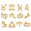 Picture of Vacuum Plating 304 Stainless Steel Charms 18K Gold Plated Constellation Roller Burnishing