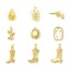 Picture of Brass West Cowboy Charm Pendant Multicolor Boots Clear Cubic Zirconia