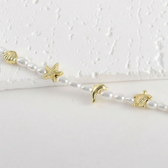 Picture of Hypoallergenic Brass Ocean Jewelry Beads For DIY Jewelry Making Multicolor Shell Star Fish
