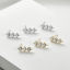 Picture of Hypoallergenic Brass Exquisite Ear Post Stud Earring For DIY Jewelry Making Accessories Multicolor Geometric With Loop Clear Rhinestone