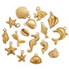 Picture of Vacuum Plating 304 Stainless Steel Ocean Jewelry Charms 18K Gold Plated Shell 3D