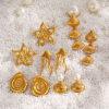 Picture of Vacuum Plating Simple & Casual Ocean Jewelry 18K Gold Plated 304 Stainless Steel Shell Earrings For Women Party