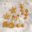 Imagen de 1 Par Enchapado al Vacío Sencillo & Casual Joyería del océano Chapado en Oro de 18K 304 Acero Inoxidable Concha Pendientes Para Mujeres Fiesta