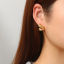Image de 1 Paire Placage sous Vide À la Mode Boucles d'Oreilles Puces Rétro en 304 Acier Inoxydable Cœur Multicolore Fête Pour Femmes
