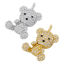 Bild von 1 Stück Messing Micro Pave Charms Bunt Bär Klar Zirkonia 19mm x 12.5mm