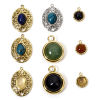 Picture of Eco-friendly Vacuum Plating 304 Stainless Steel & Stone Stylish Charms Gold Plated Multicolor Hemispherical Sparkledust