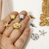 Bild von 1 Stück Umweltfreundliche Vakuumbeschichtung 304 Edelstahl Ozean Schmuck Charms Seesterne Bunt