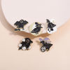 Imagen de 1 Unidad Punk Pin Broches Cuervo Halloween Fantasma Chapado en Oro Negro Esmalte