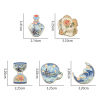 Imagen de 1 Unidad Retro Pin Broches Reloj de Arena Universo Galaxia KC Dorado Esmalte