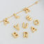 Picture of Eco-friendly Brass Charms 14K Real Gold Plated Capital Alphabet Initial Letter